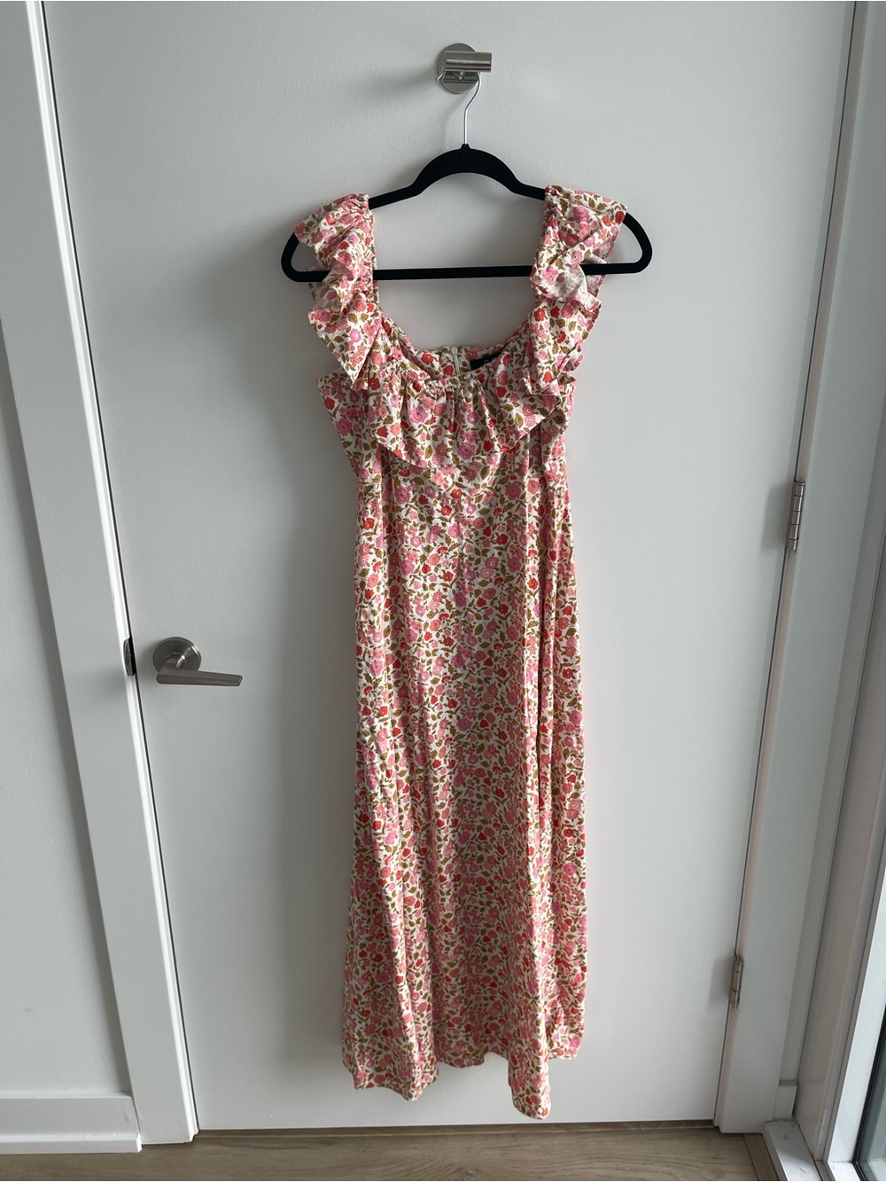 O.P.T Floral Ruffle Strap Maxi Dress - Pink